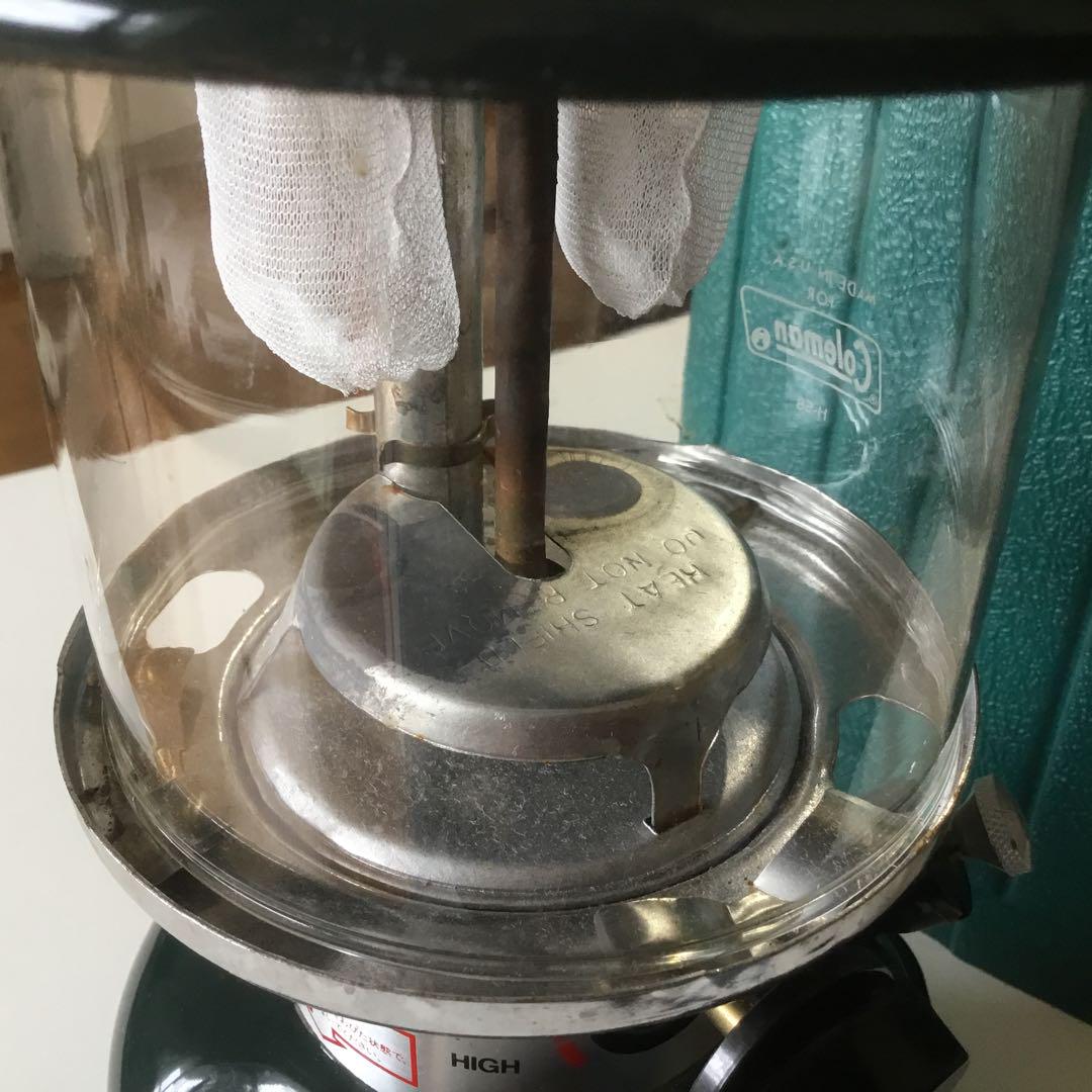 Coleman Lantern ツーマントル　グリーン　ケース付き