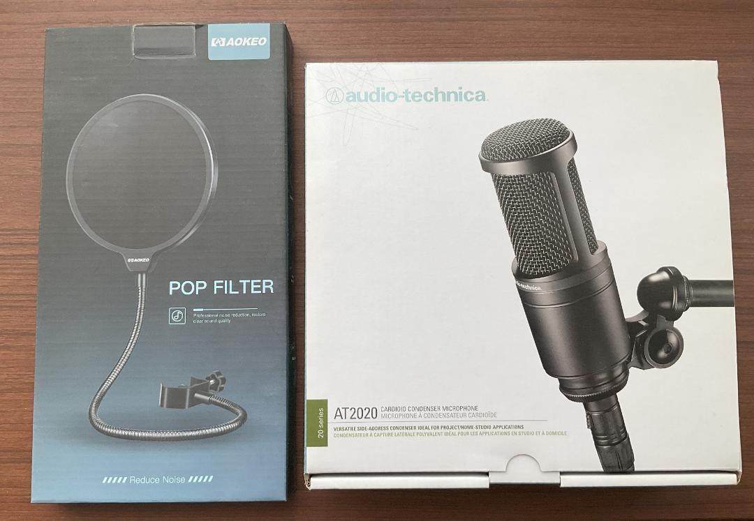 新品同様Audio-Technica AT2020と未開封ポップガード