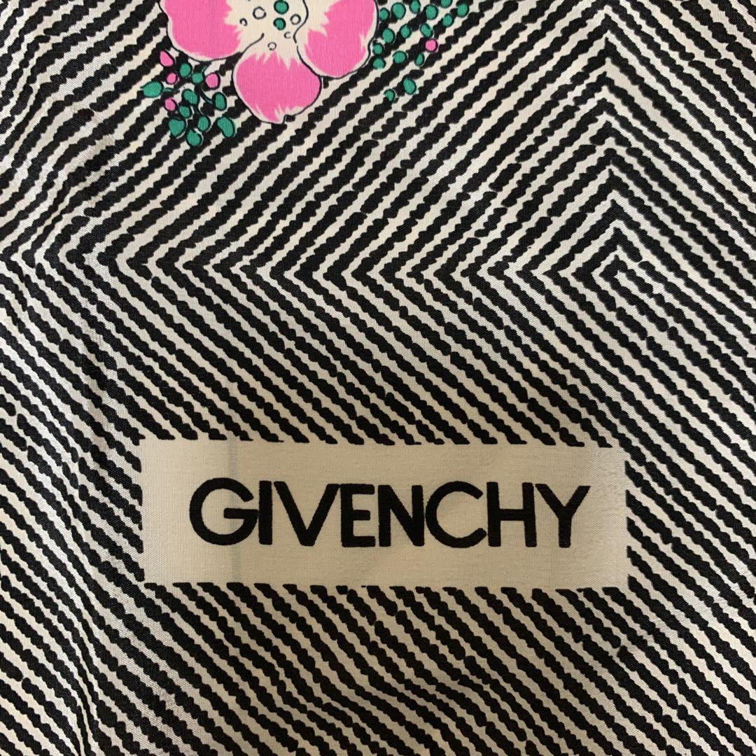 美品 GIVENCHY ヴィンテージ ベロア スカーフ ダマスク柄 GIVENCHY ジパンシー スカーフ ストール ブラック ベロア調