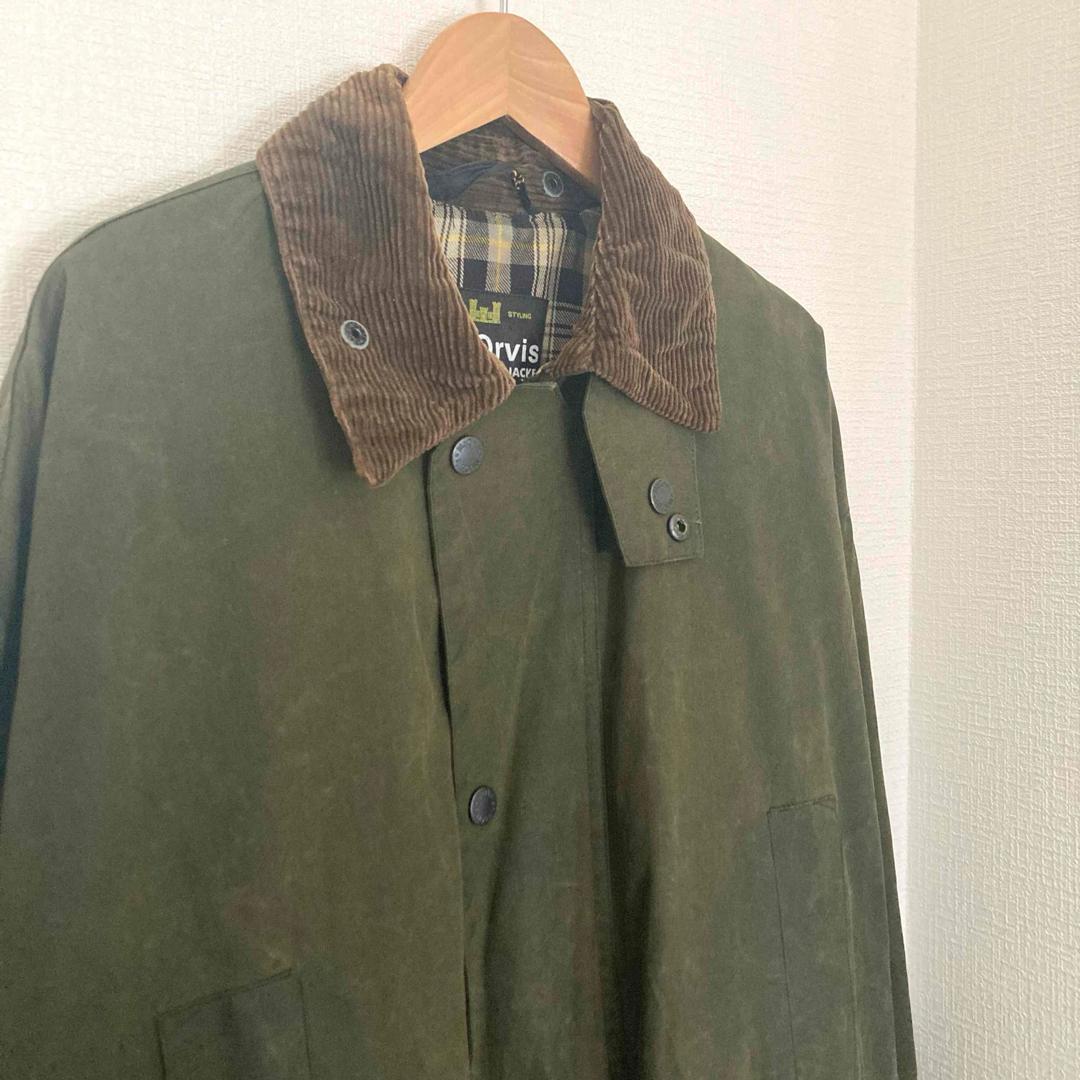 Mc Orvis　90s　オイルドジャケット　英国製　インナーチェック　カーキ