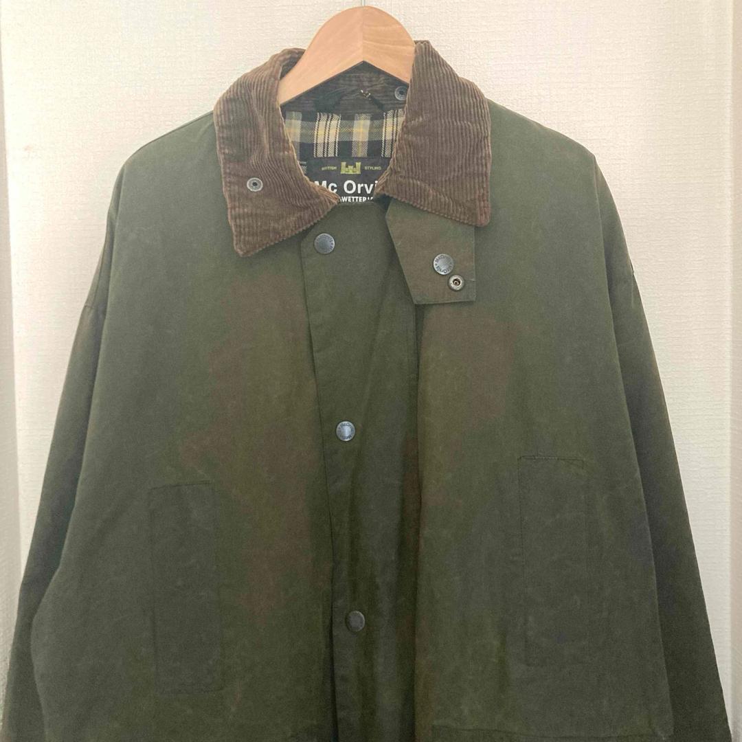 Mc Orvis　90s　オイルドジャケット　英国製　インナーチェック　カーキ