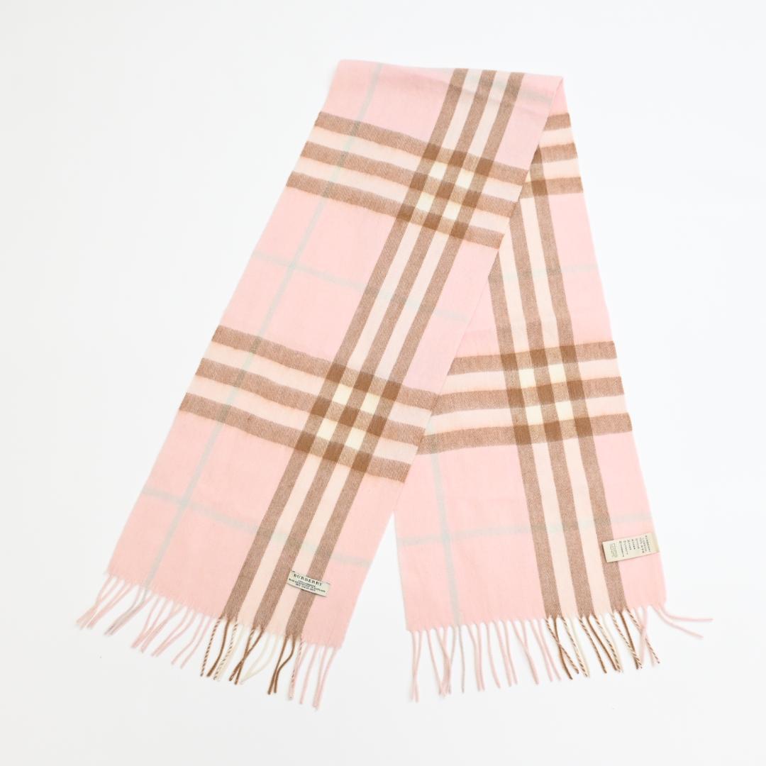41200★冬 Burberry バーバリー マフラー チェック カシミヤ