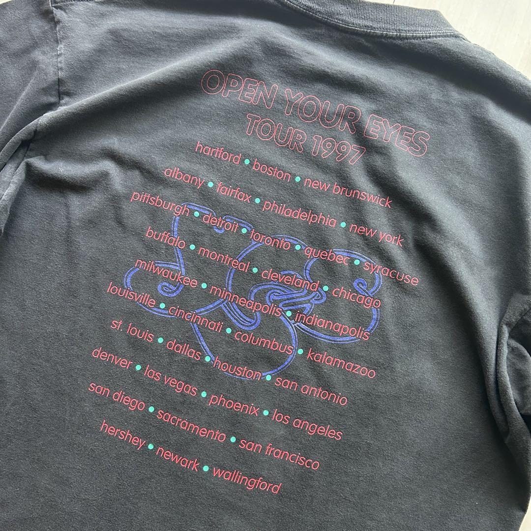 90s yes ツアーTEE アメリカ製 黒フェード XL 希少 バンドT