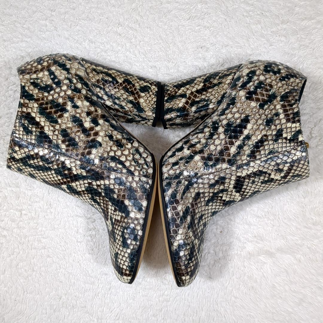 セルジオロッシ パイソンレザー チャンキー ゴールド金具 23.5cm相当23.5cm・Sergio Rossi KIN-KAAI_COM