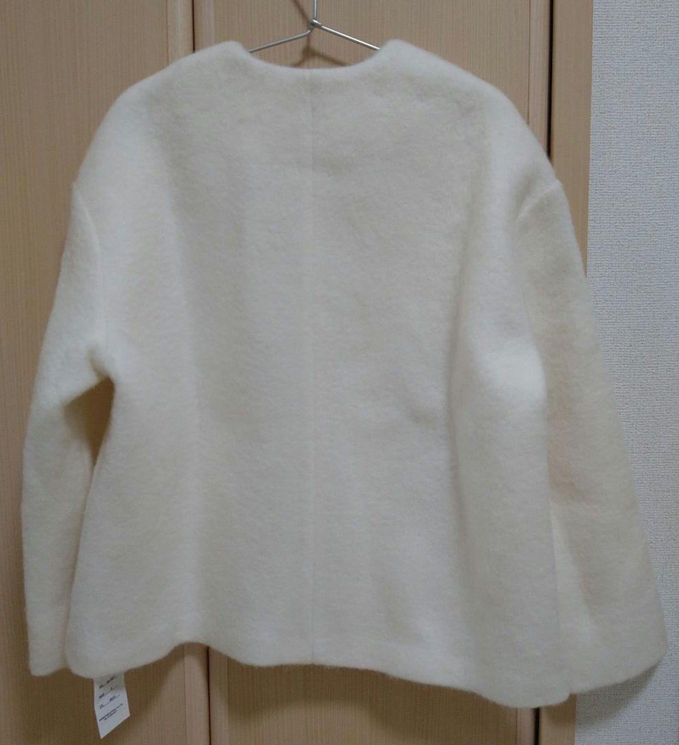 新品☆basement online Vネックモヘアシャギージャケット　ホワイト