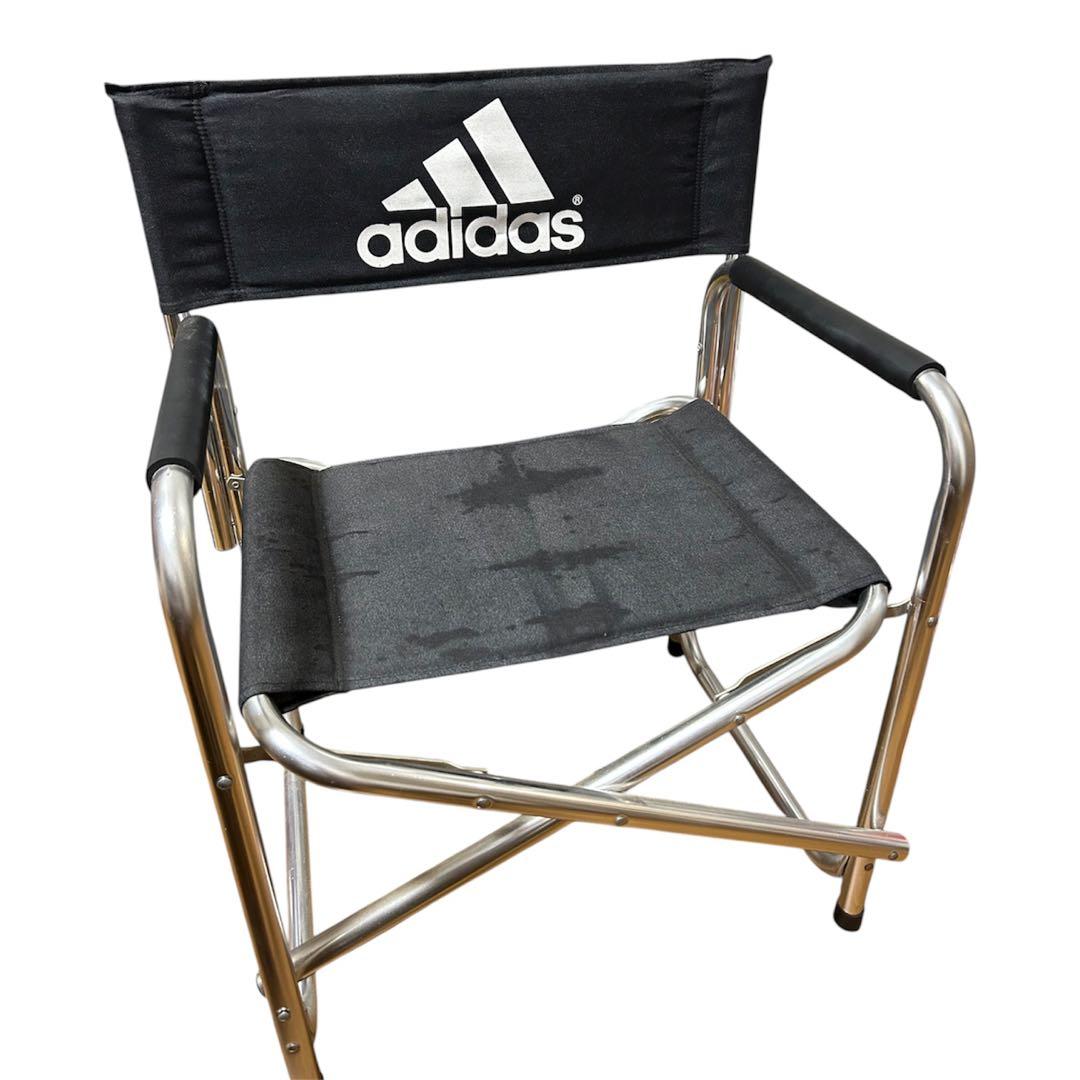 adidas 折りたたみアウトドアチェア 折りたたみチェア 黒 シルバー