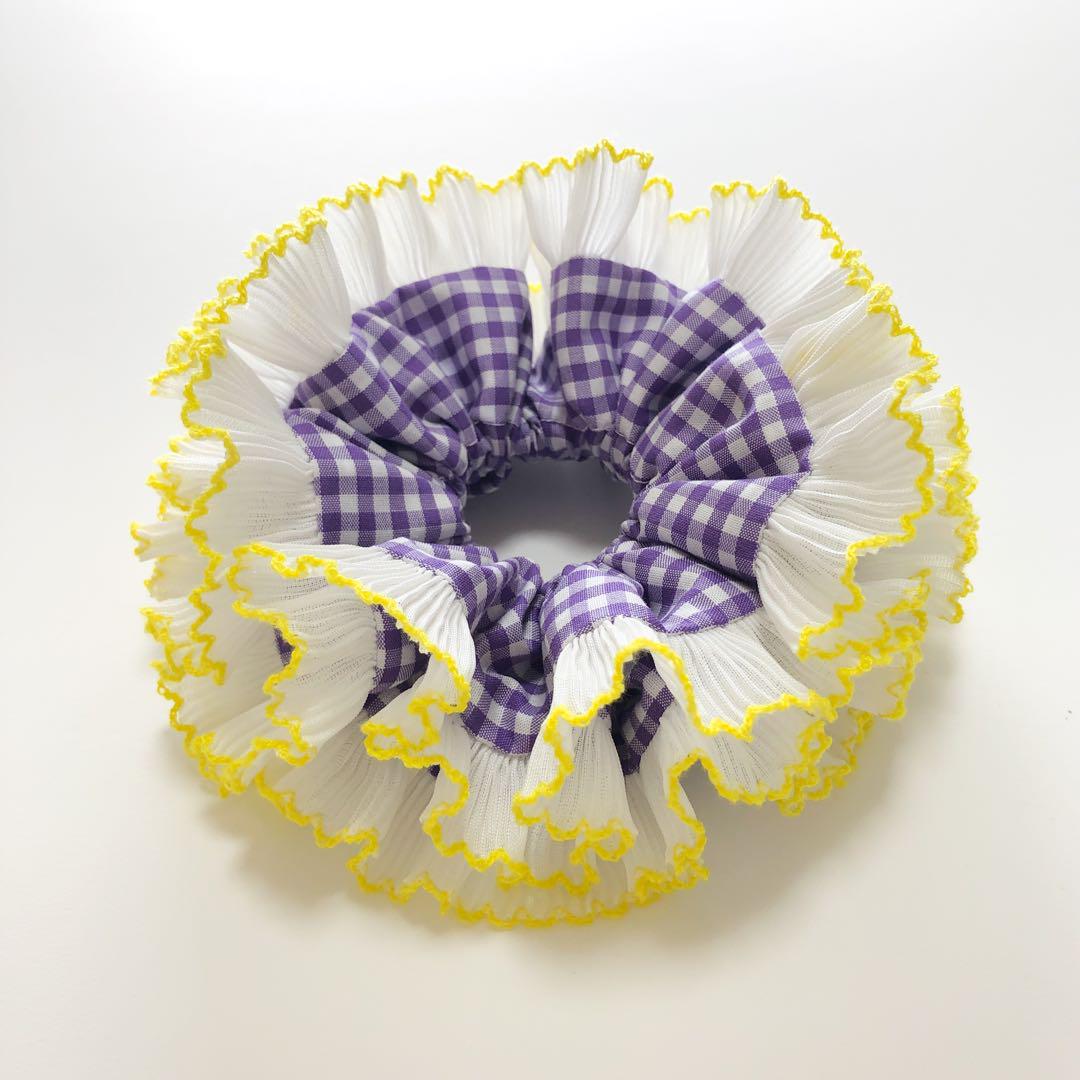 メグえもん様 ハーフ シュシュ☆ビーズ ヘアゴム☆ハンドメイド