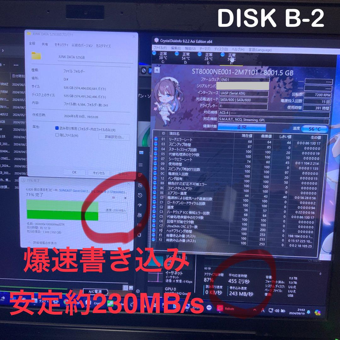 使用時間 電源ON極少 爆速 高耐久 IronWolf Pro NE 8TBx2