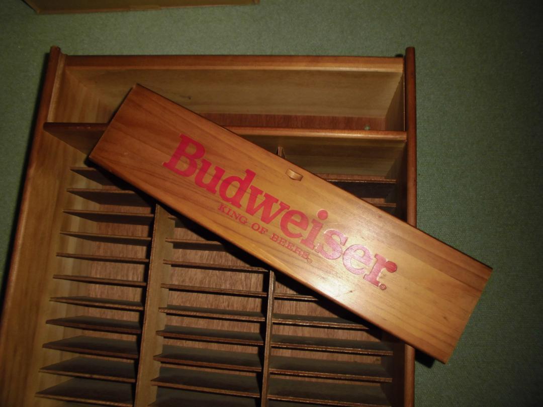 夏セール開催中 MAX80%OFF！ 80s Budweiser/バドワイザー 木製コレクションボックス 家具