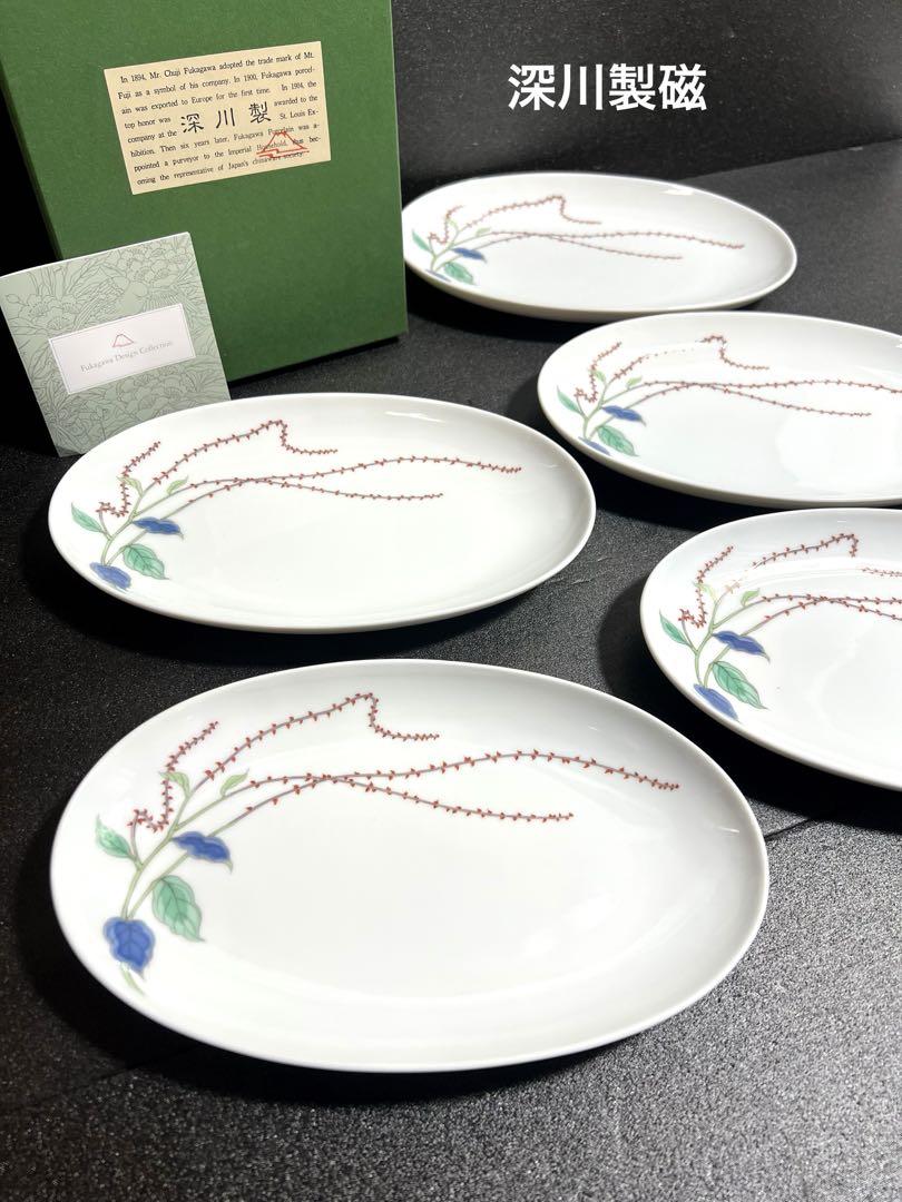未使用　深川製磁　小皿　5枚 Yahoo!オークション -「小皿5」(深川製磁) (ブランド別)の落札
