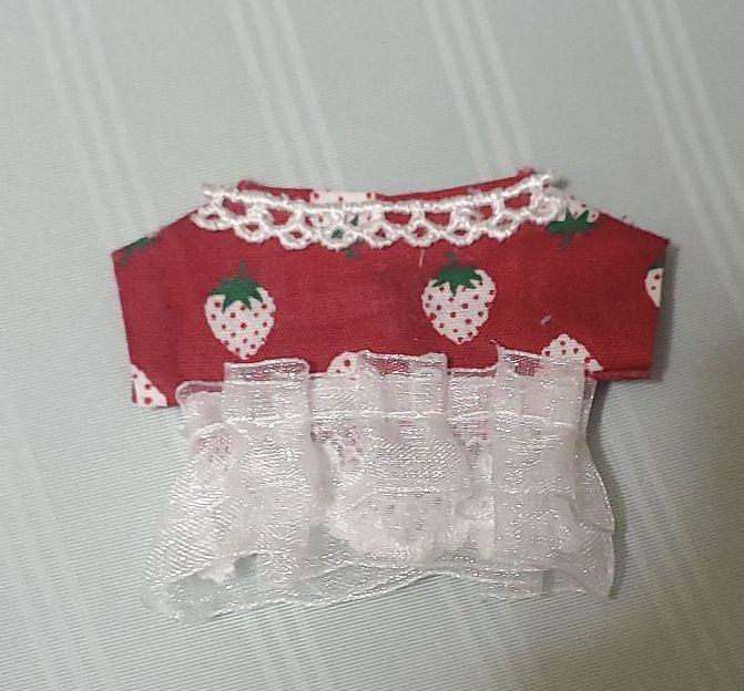 10cm ぬいぐるみ用 いちごワンピース