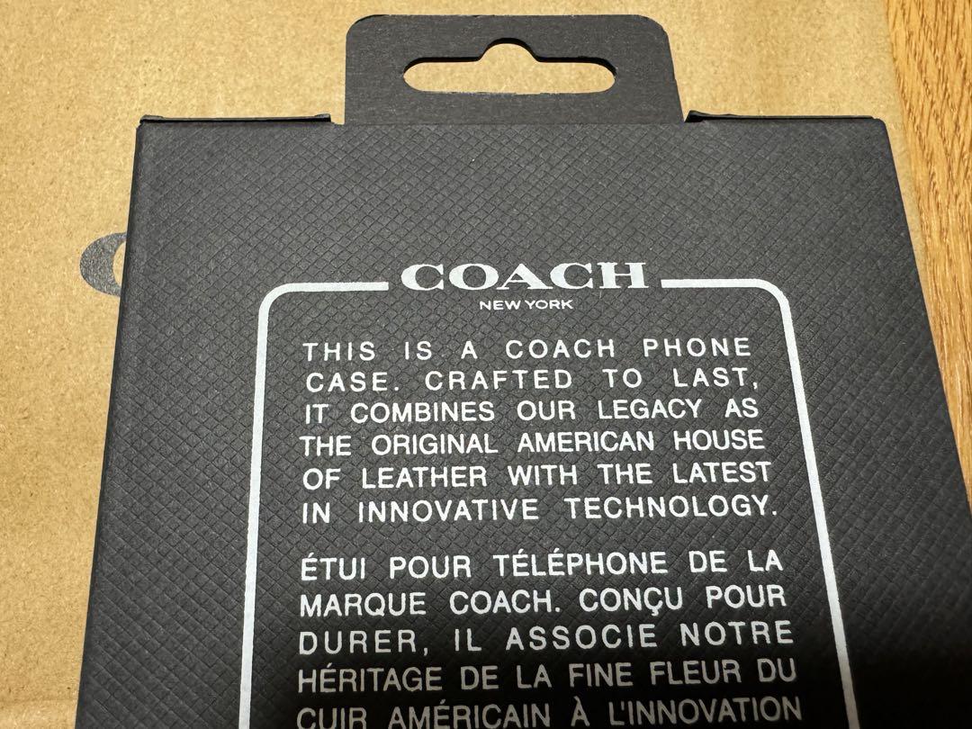 COACH iPhone 15 ケース シグネチャー ブラック コーチ