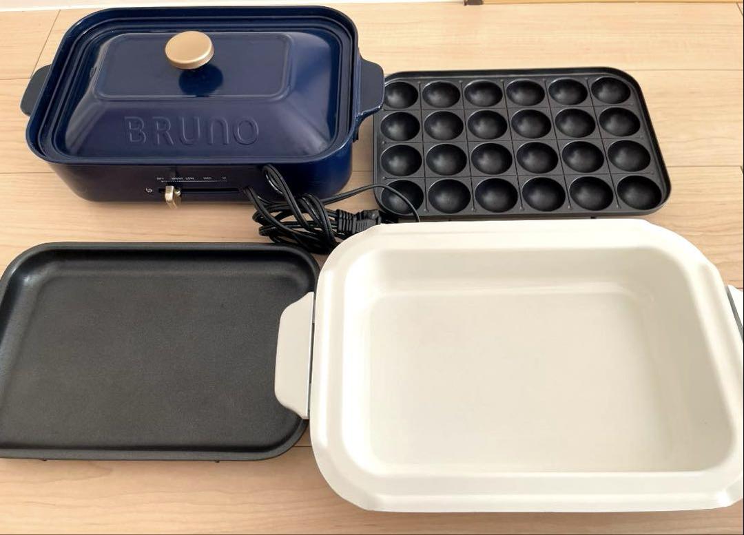 BRUNO ホットプレート ネイビー BRUNO】コンパクトホットプレート（ネイビー）: 雑貨｜オン