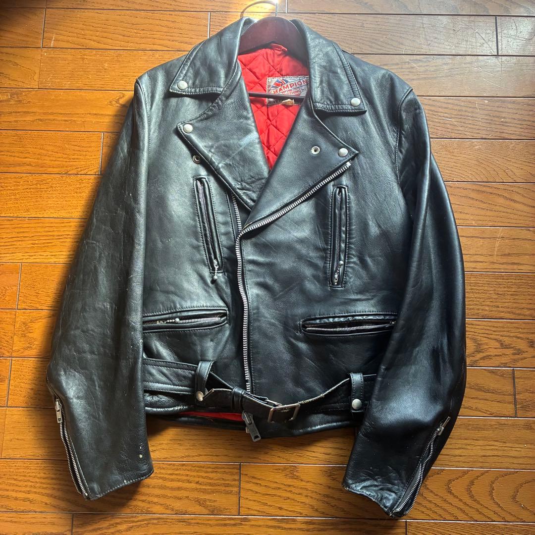 70s vintage Champion Rivetts ダブルライダース