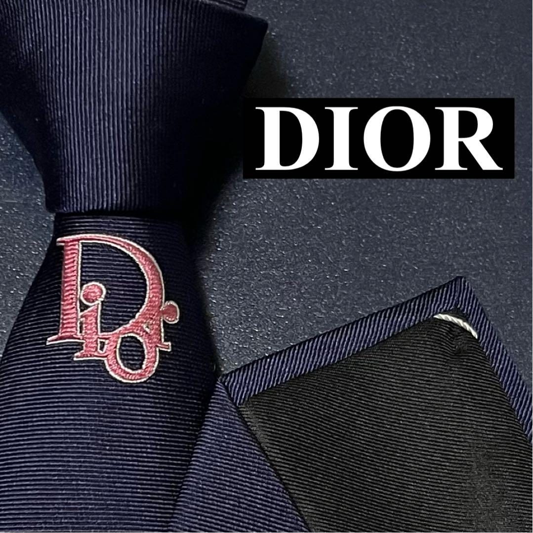 dior ネクタイ　ナロータイ  蜂　ビー　BEE 黒　ブラック