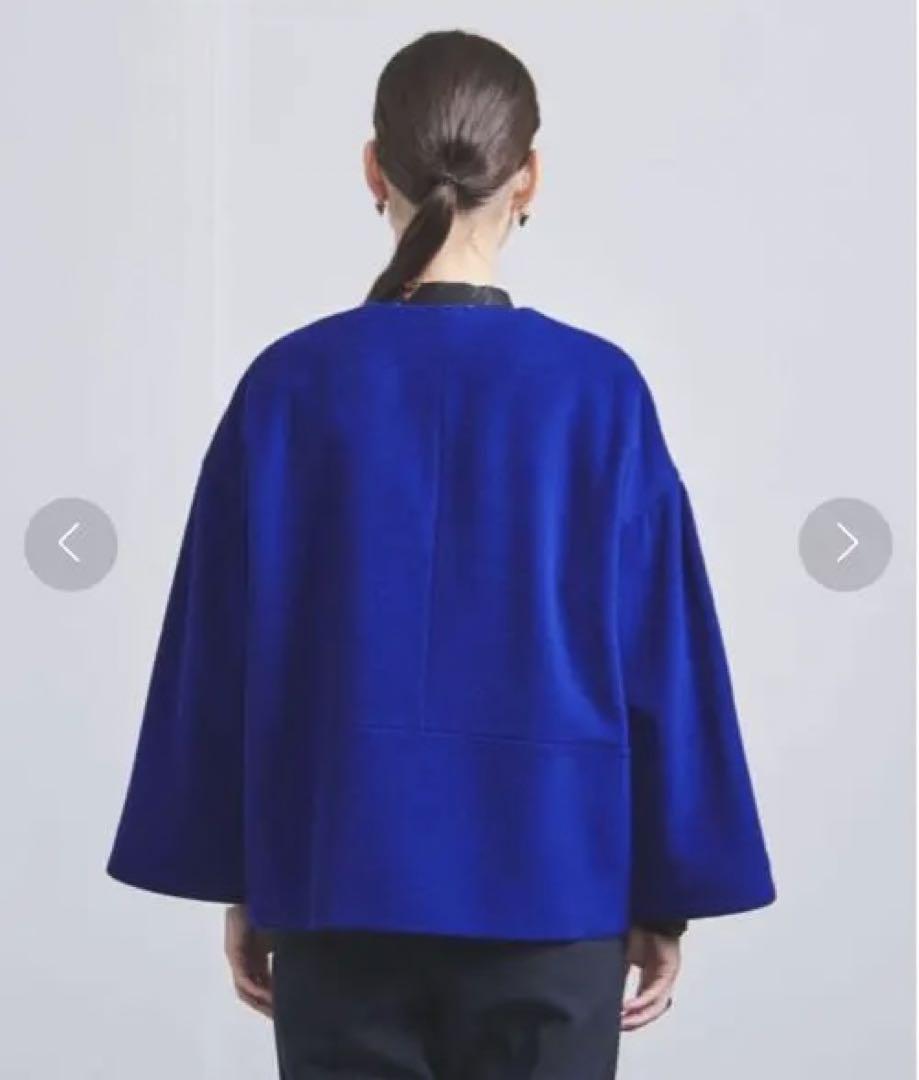 新品UNITEDARROWS メタル ノーカラー ショートコート ¥42,900
