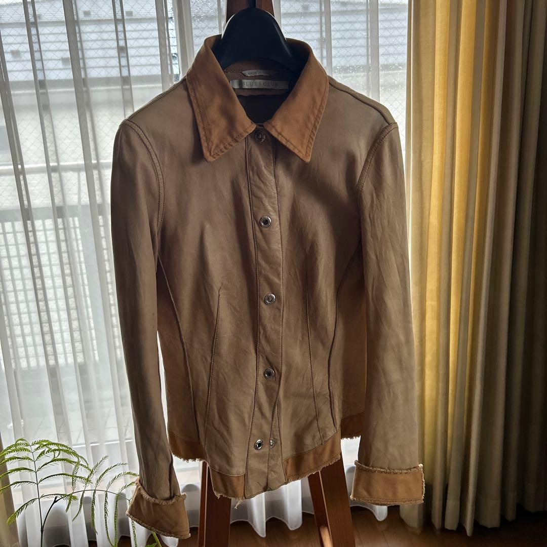 イブルース 皮ジャケットカジュアル 40 M ベージュM IBLUES