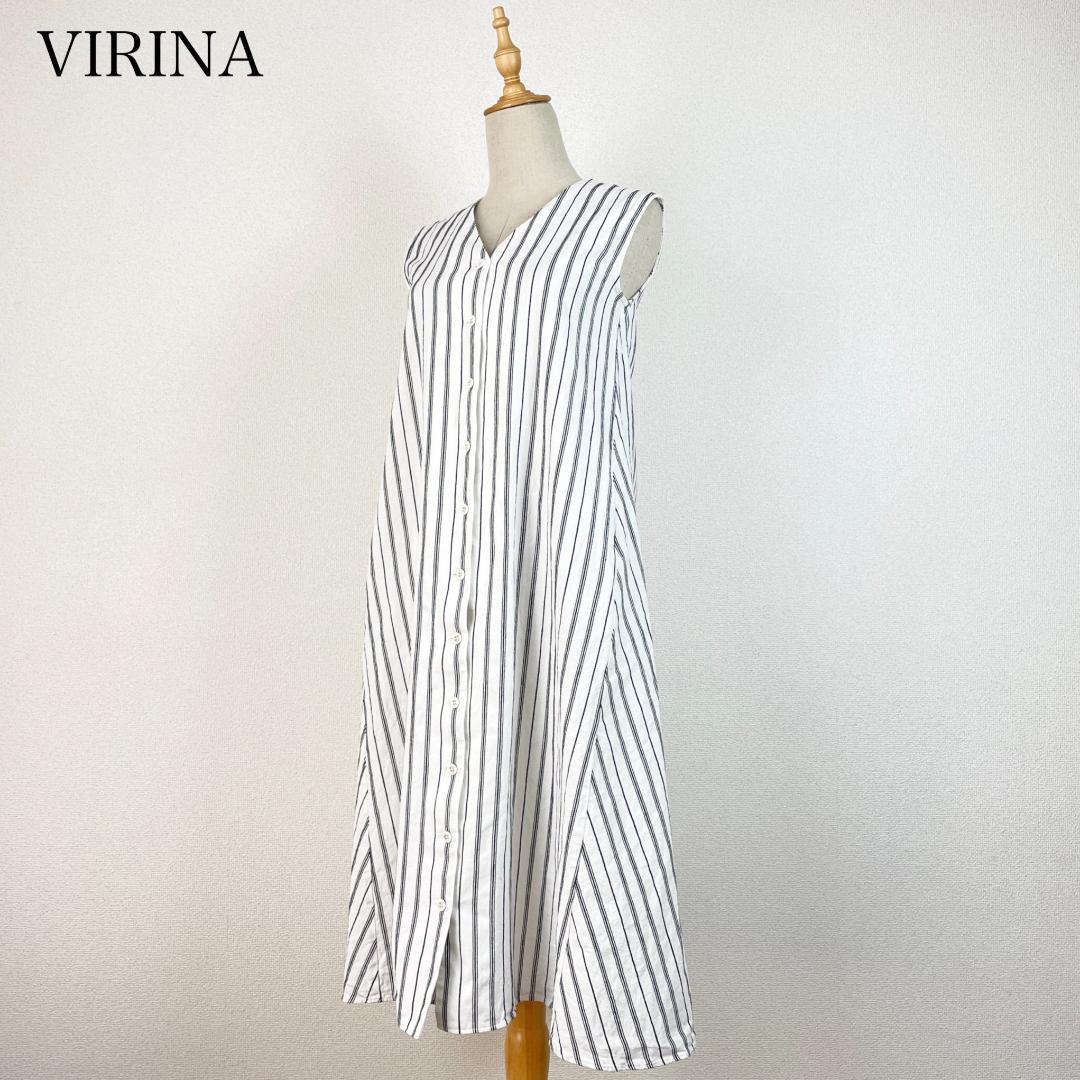 VIRINA 日本製 ストライプ ワンピース