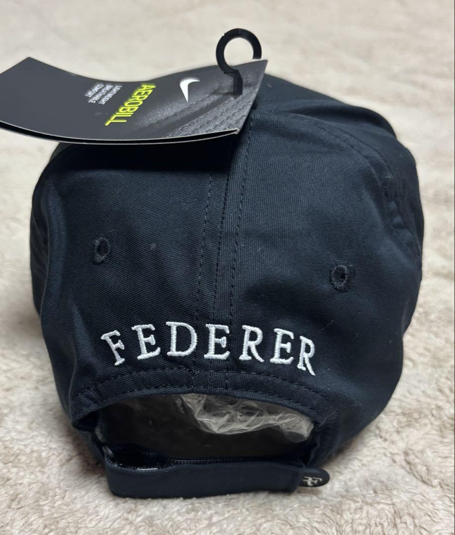 NIKE RF CAP 黒/白 キャップ フェデラーモデル 新品・タグ付きツバ白