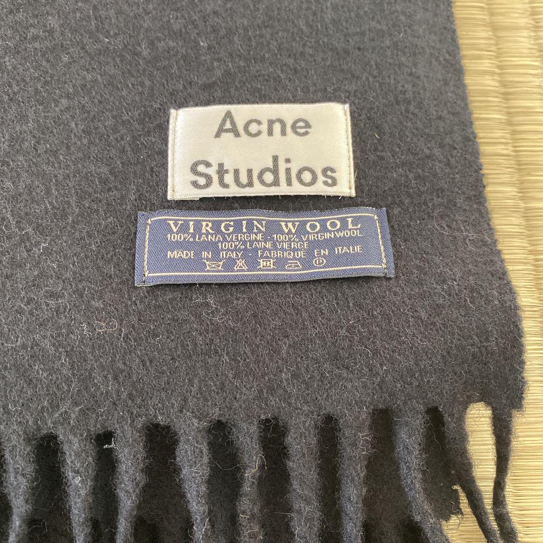 正規品 Acne 大判ストール 旧タグ ブラック Studios マフラー ショール