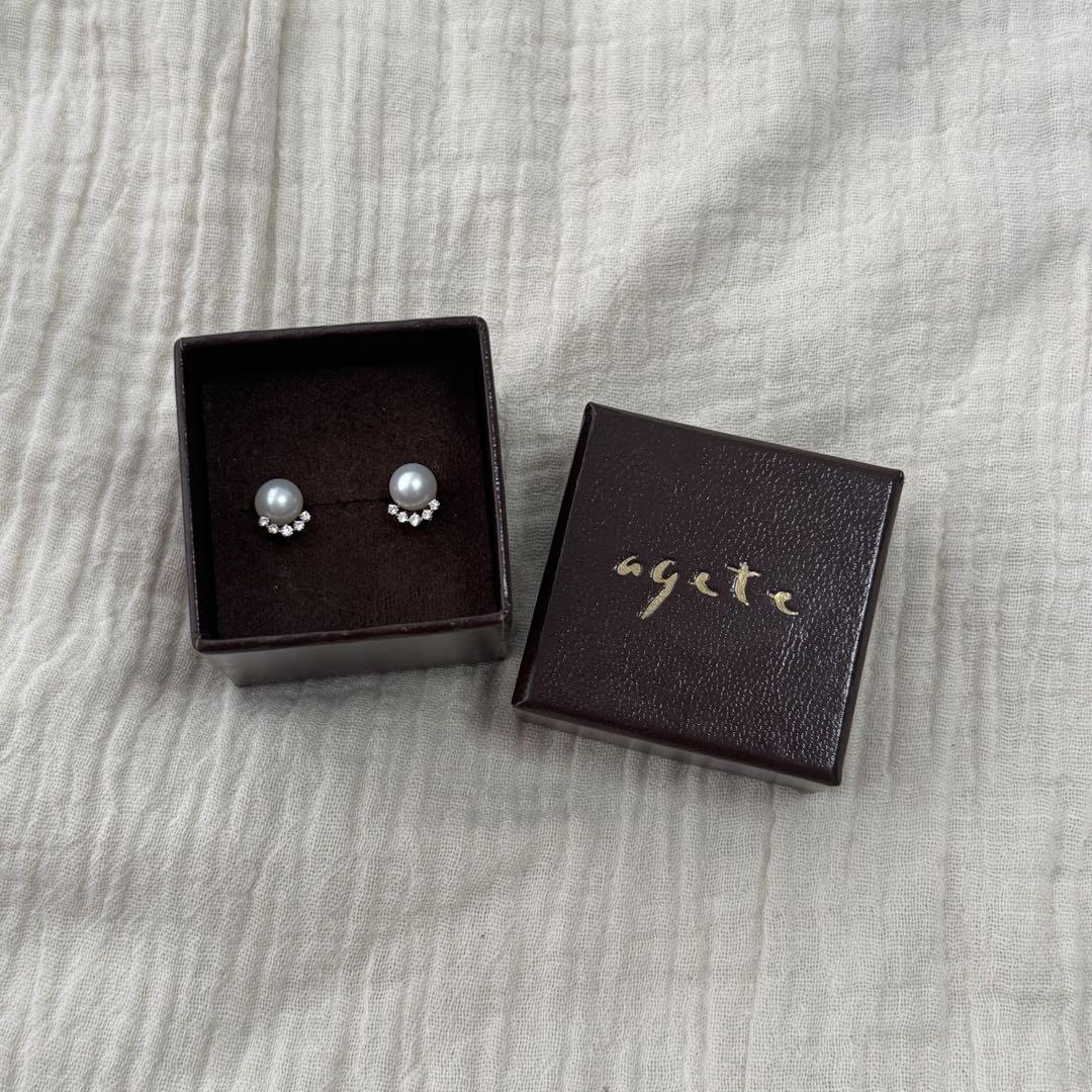 agete ピアス　パールピアス