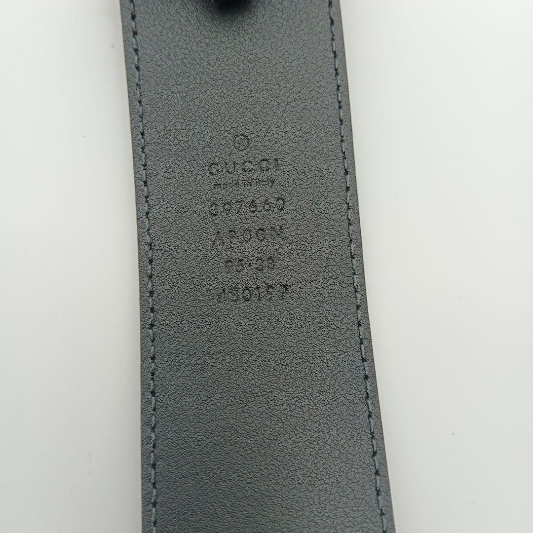 GUCCI グッチ ベルト マーモント GG ブラック 黒 レザー 本革 訳有り