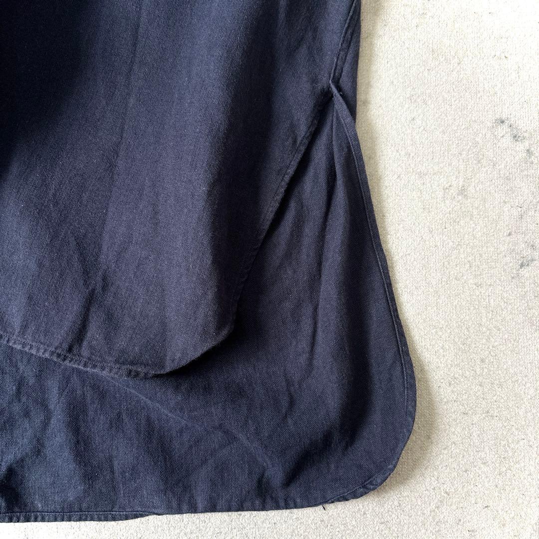 美品 ウィリーチャバリア リネン ハーフジップ オーバーサイズ シャツ ネイビー 美品 ウィリーチャバリア リネン ハーフジップ オーバーサイズ シャツ ネイビー