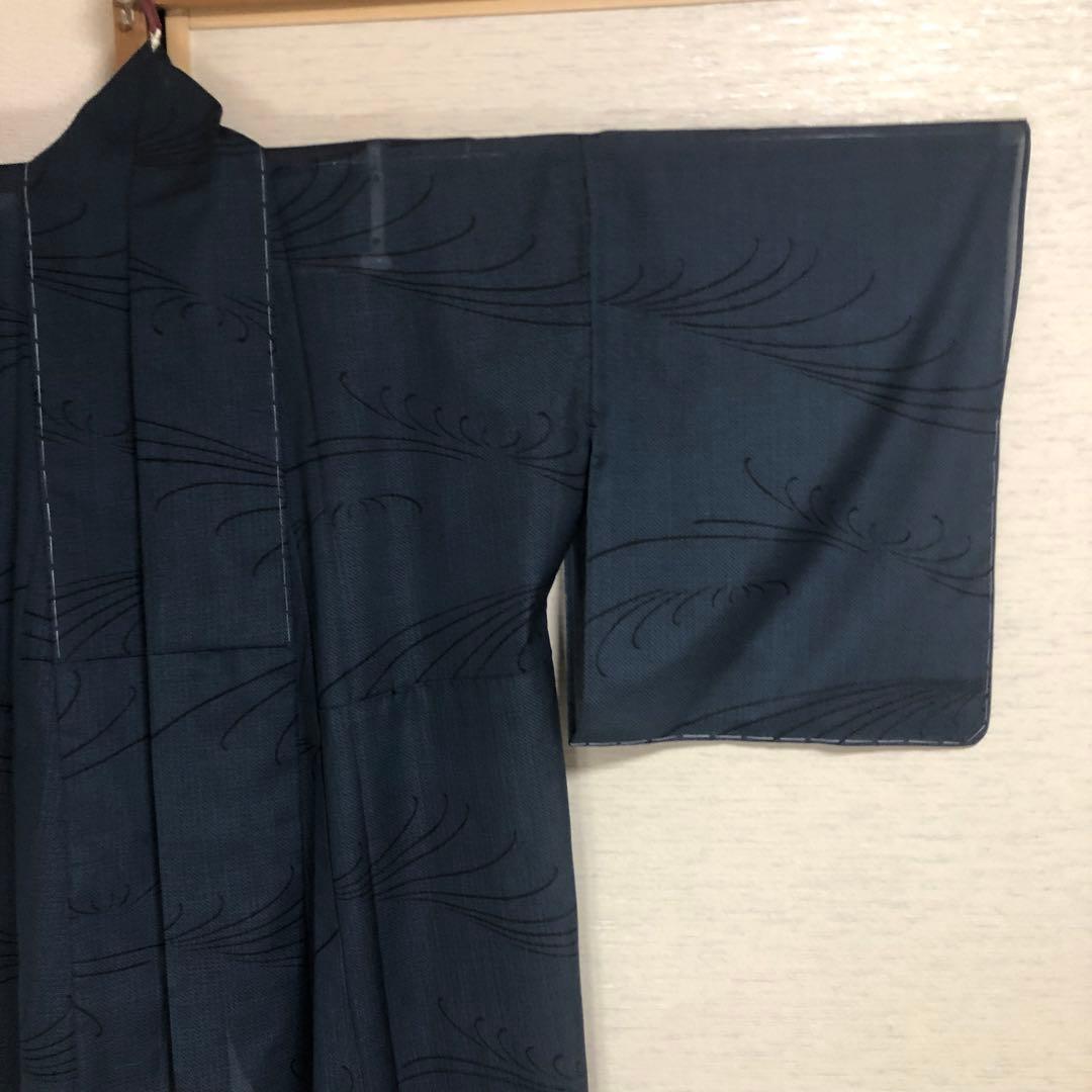 【未使用 トールサイズ】東レシルック 夏大島風 さんび荒川 裄丈70 身丈171 【未使用 トールサイズ】東レシルック 夏大島風 さんび荒川 裄丈70 身丈171