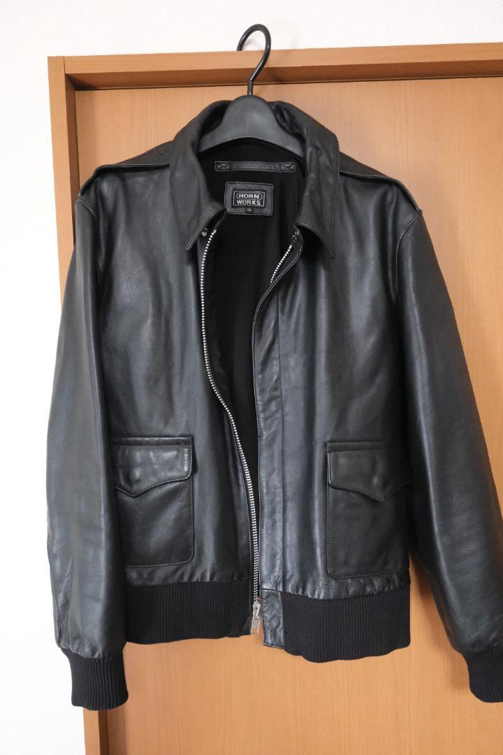 LIUGOO LEATHERS 牛革 A-2ジャケット 黒