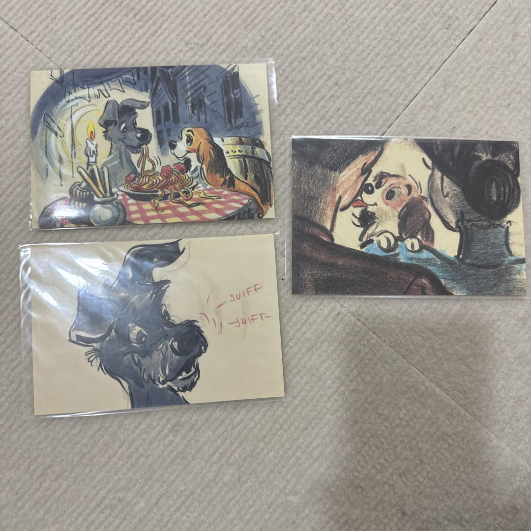 ディズニー キャッツ&ドッグス展 ポストカード わんわん物語