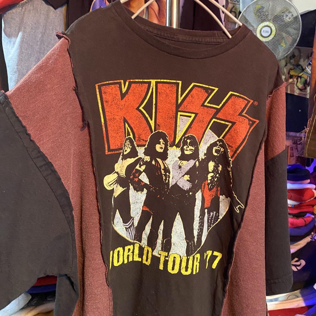 KISS リメイクTシャツ　オーバーサイズ　バンドTシャツ　ワールドツアー
