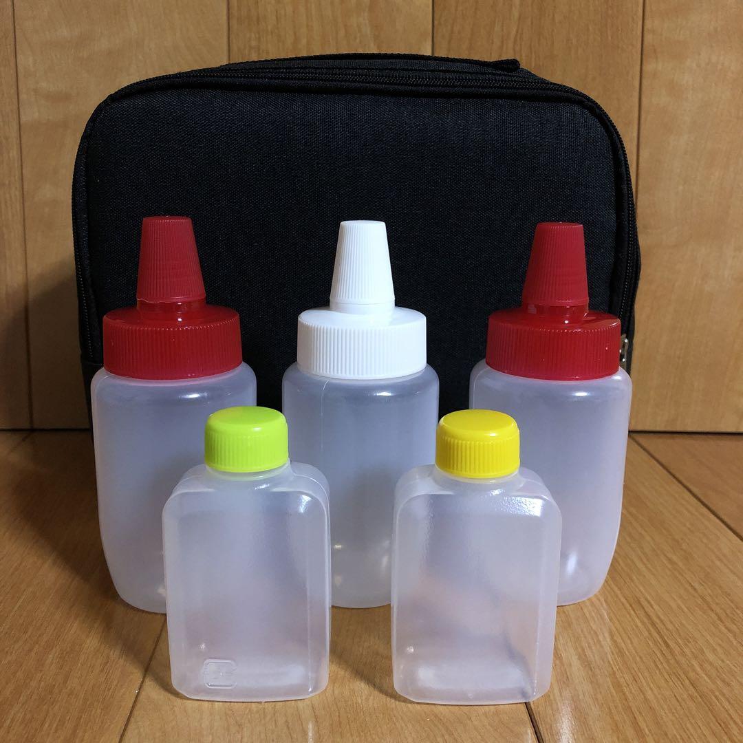 プラスチック透明ボトル★収納ケースセット