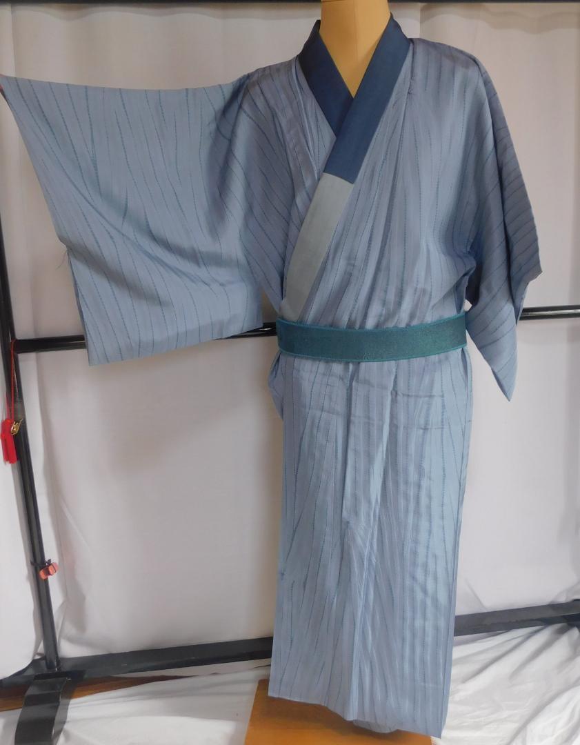 １１９　　紳士用　絞りの袷長襦袢