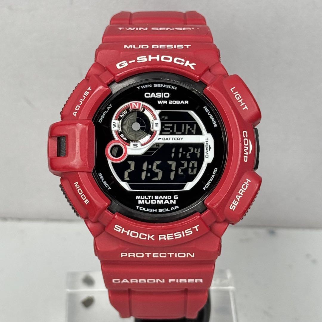 美品 G-SHOCK GW-9300RD マッドマン 限定 電波ソーラー レッド