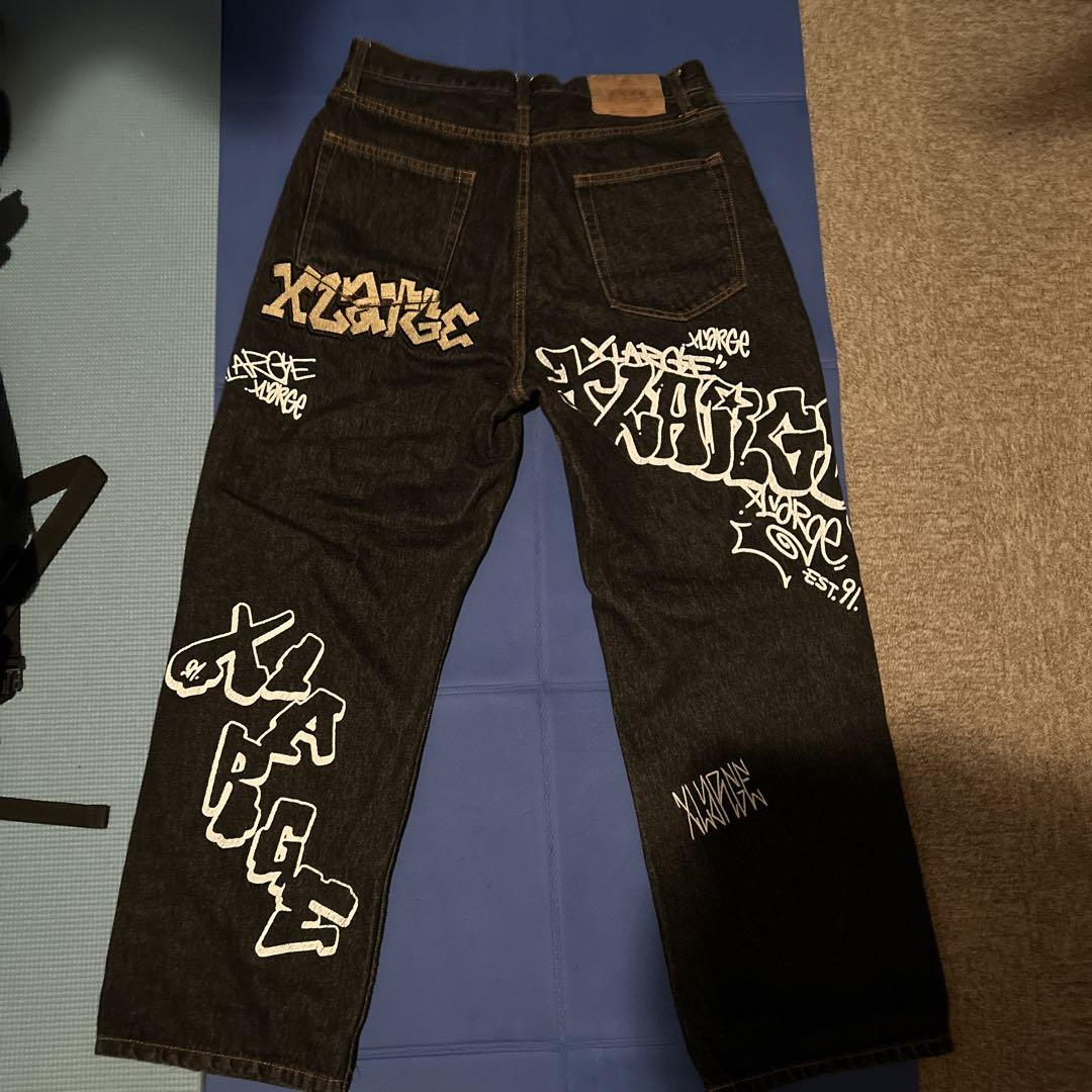 100%正規品 グラフィティデザイン XLARGE デニムパンツ メルカリ - XL パンツ