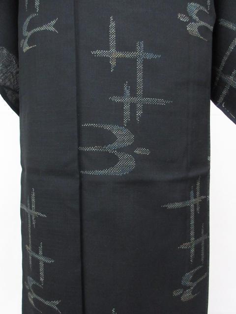 美品！夏紬＊琉球柄＊つばめ＊絣＊夏物＊着物＊１５７ｃｍ＊裄６５