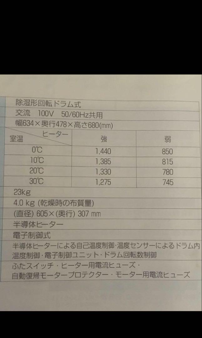 松下電器　電気衣類乾燥機　NH-D400