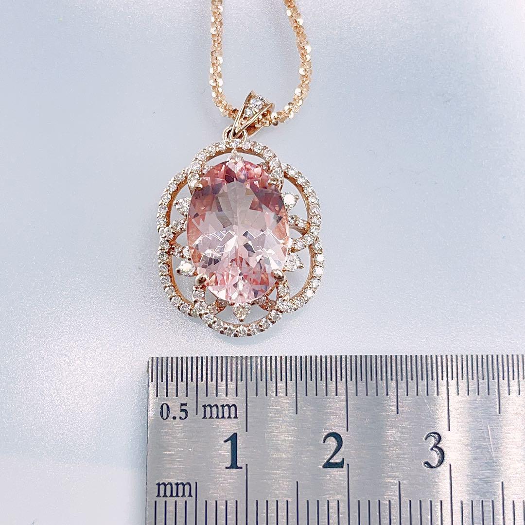 海外ファッションブランド通販サイト【公式】 鑑定書付き 超美品 メルカリ - ネックレス k18 ダイヤ モルガナイト アクセサリー
