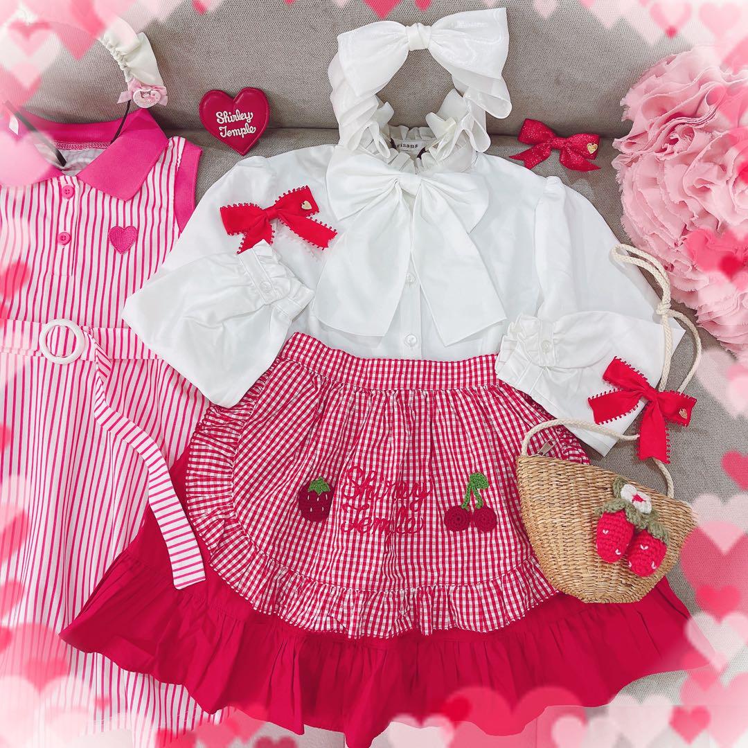 シャーリーテンプル❤️ファミリア❤️ワンピ❤️スカート❤️いちご❤️エニィファム❤️ギンガム シャーリーテンプル❤️ファミリア❤️ワンピ❤️スカート