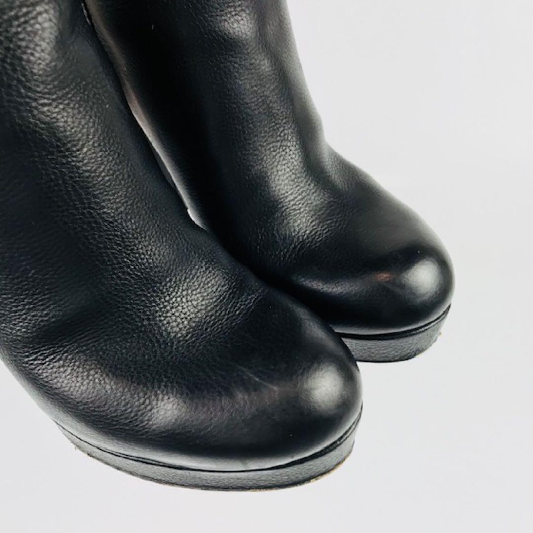 美品★GUCCI・グッチ シボレザー メタルGGタッセル付 ロングブーツ(37)