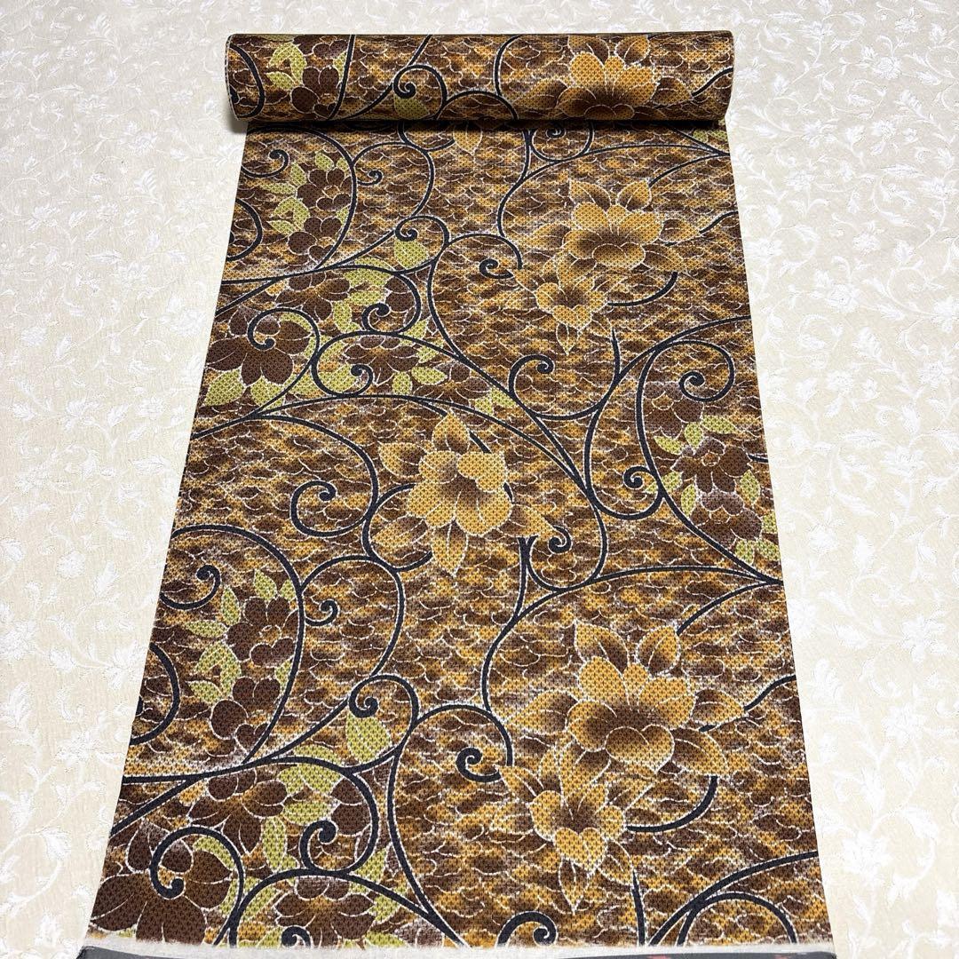 新品　本場大島紬　反物　染大島紬　芯なし発送　定価148000円　①