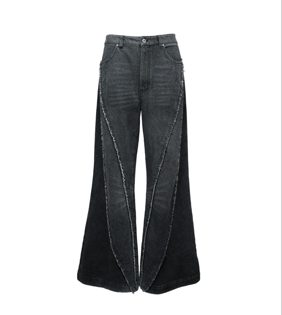 Jent Louis Bicolor Semi-Flare Denim Mパンツ