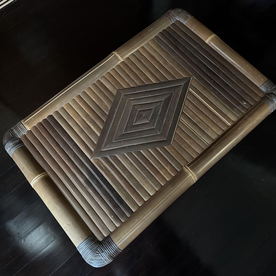 バリ島　ハンドメイド　ブラックバンブー　センターテーブル　ローテーブル