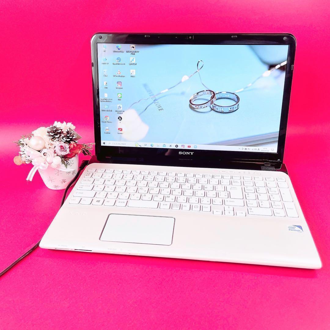 大人気✨️すぐ使える白ノートパソコン✨️VAIO✨️カメラ付き