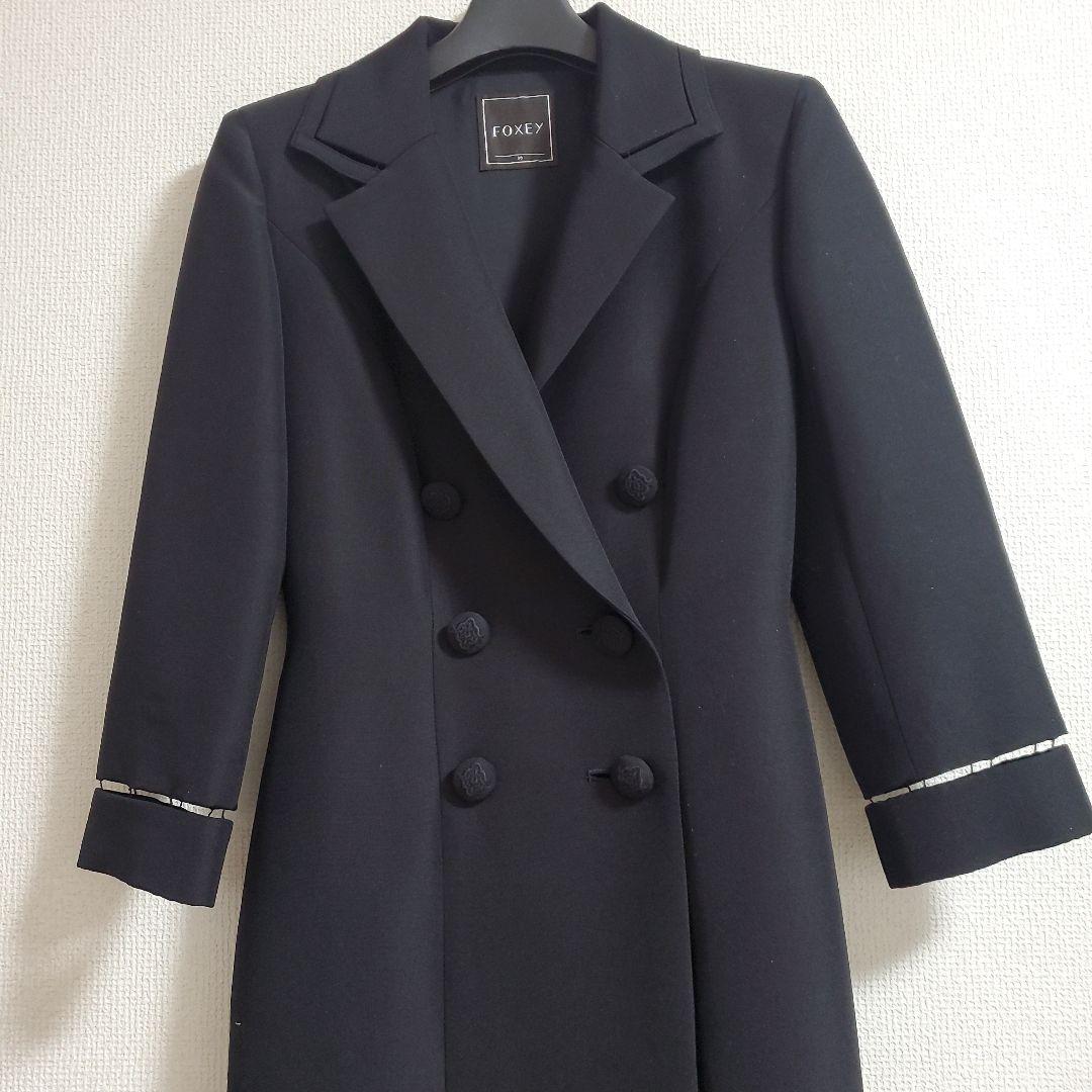 さく❗美品　FOXEY BOUTIQUE　フォクシー　コート38　黒