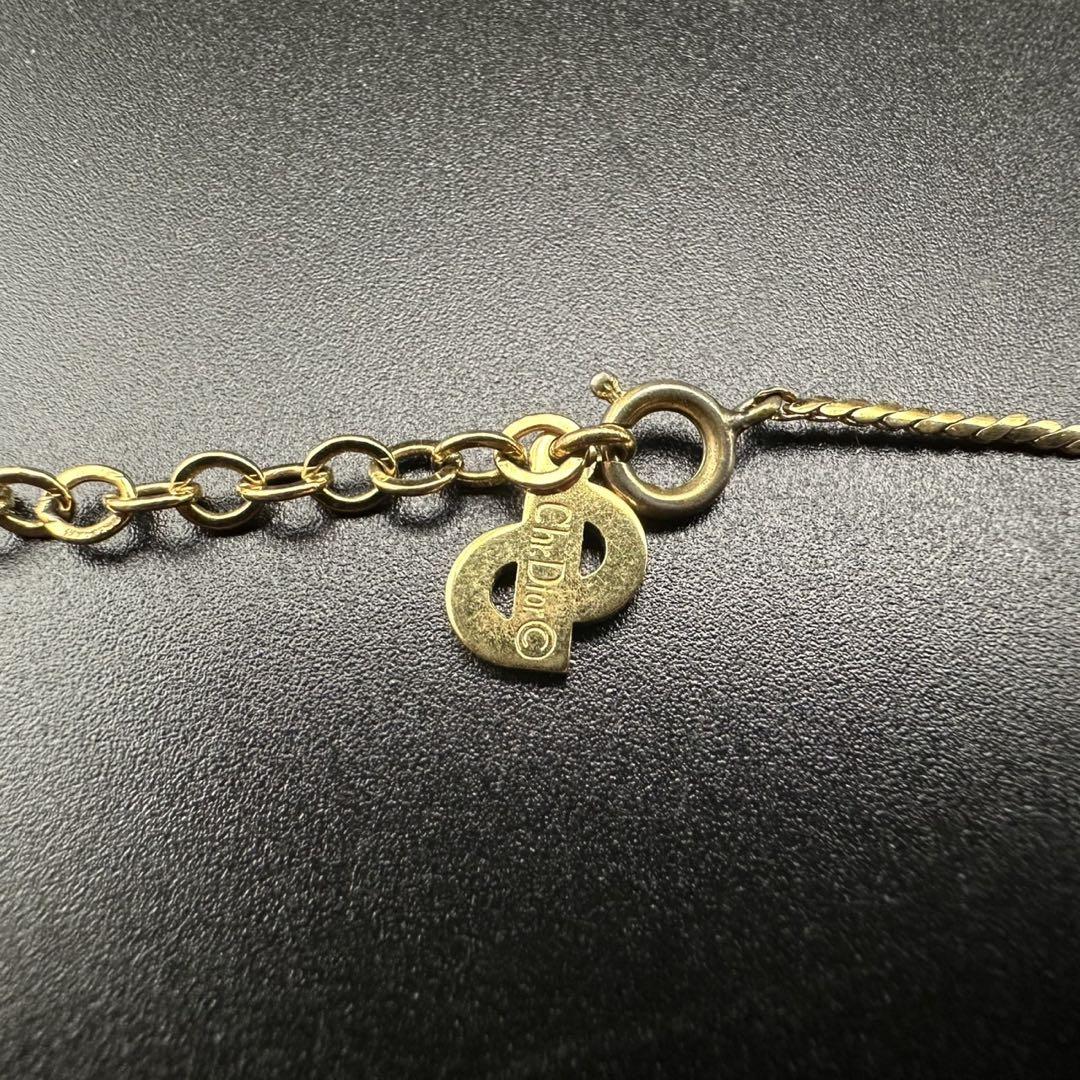 極美品✨　Dior　ネックレス　CD ロゴ　ラインストーン　希少　刻印　075 極美品✨ Dior ネックレス CD ロゴ ラインストーン 希少 刻印