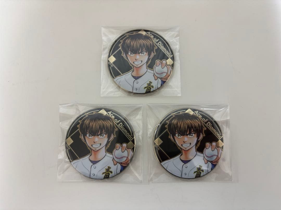 ダイヤのA 沢村栄純 原画展 限定 メタル缶バッジ 5点