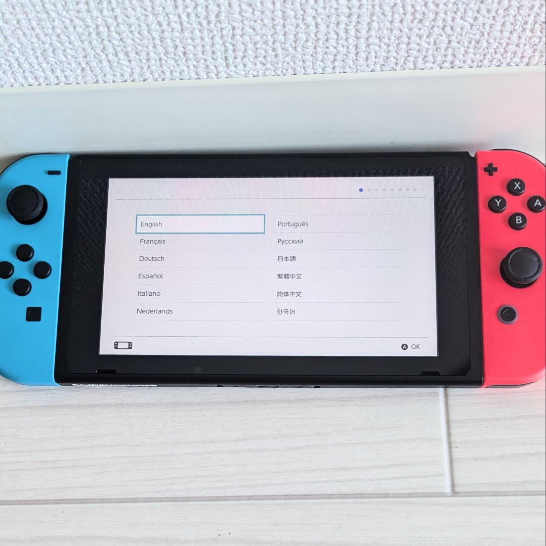 【美品】Switch 本体 2022年製 新モデルHAD ジョイコンネオンカラー