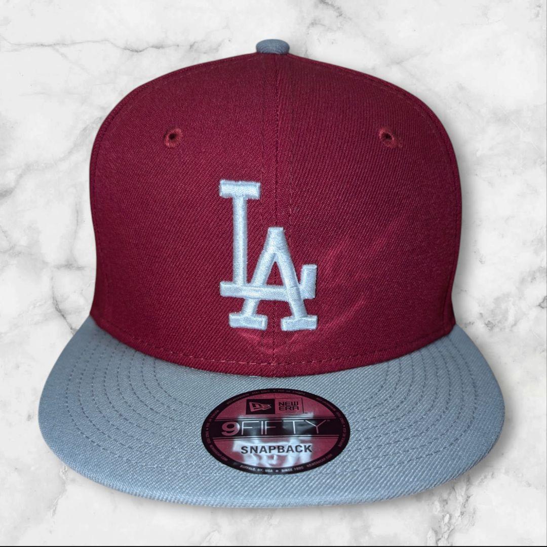 New Era 9FIFTY LAキャップ バーガンディ