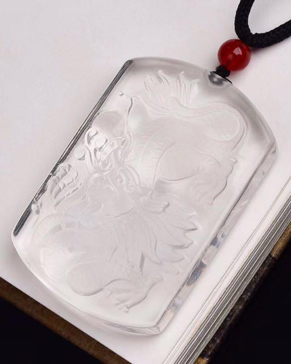 らくらくメ ⭐︎ ネックレス 48x30x12mm QBDm4-m71550105209 高級 白水晶 スです